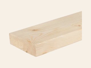 Blank vuren balk geschaafd