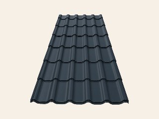 Dakpanplaat Wrinkle zwart, 110 cm breed