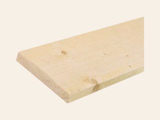 Steigerplank blank fijnbezaagd